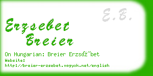 erzsebet breier business card